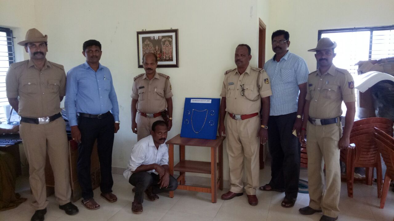 ಚಿನ್ನಾಭರಣ ಕಳವು ಪ್ರಕರಣ: ಆರೋಪಿ ಸೆರೆ